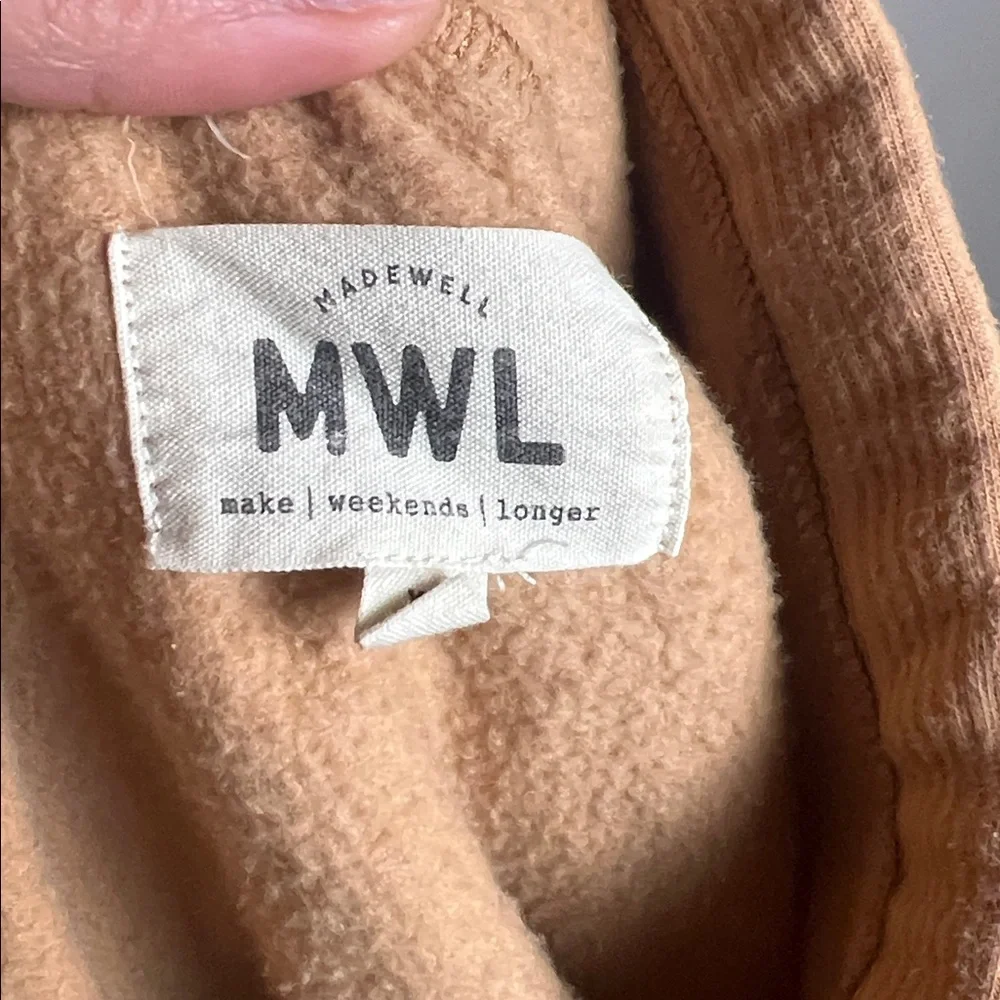 MADEWELL (MWL) Ribbed Funnelneck Sweatshirt - Picture 9 of 10
